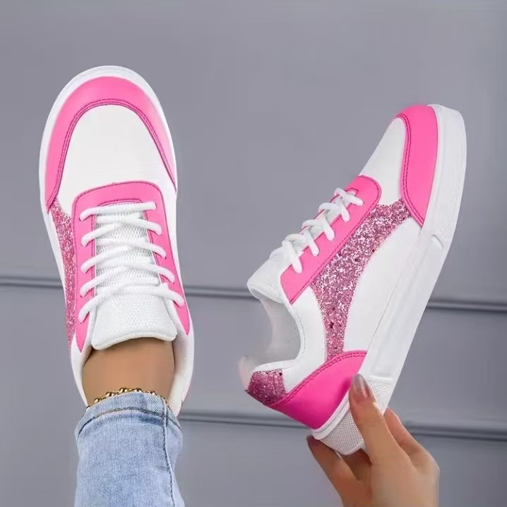 Women Glitter Skate Shoes Pink - огляд і ціна White Sneaker Care Kit