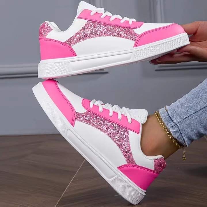 Women Glitter Skate Shoes Pink - огляд і ціна White Sneaker Care Kit